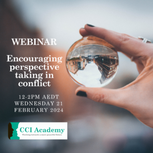 WEBINAR - Encouraging perspective taking in conflict
