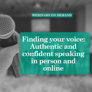 WEBINAR - Finding Your Voice