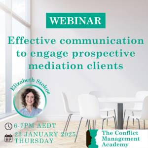 WEBINAR - Effective communication to engage prospective mediation clients
