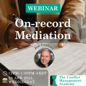 WEBINAR: On-record Mediation